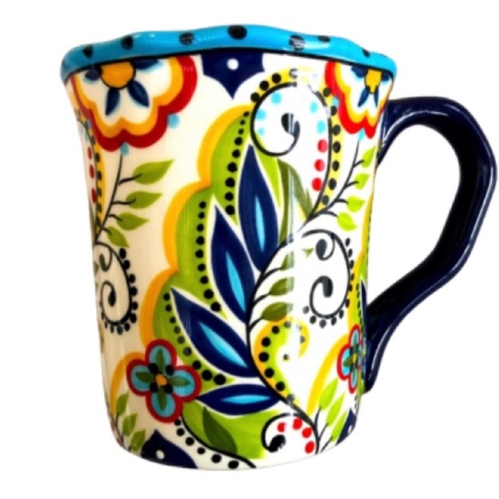 Espana Lifestyle Bocca Coffee Mug Hand Painted Boho Macy’s